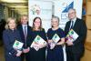 Éimear Fisher, Assistant Secretary, Department of Children and Youth Affairs, Alan Barrett, ESRI Director, Emer Smyth, report author, Katherine Zappone, TD, Minister for Children and Youth Affairs, and James Williams, Principal Investigator of Growing Up in Ireland