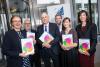 From left: Frances McGinnity, ESRI, Philip O'Connell, UCD, David Stanton, TD, Minister of State for Equality, Immigration and Integration, Éamonn Fahey, ESRI, Samantha Arnold, ESRI, and Emma Quinn, ESRI at the launch of the Monitoring report on Integration 2018.