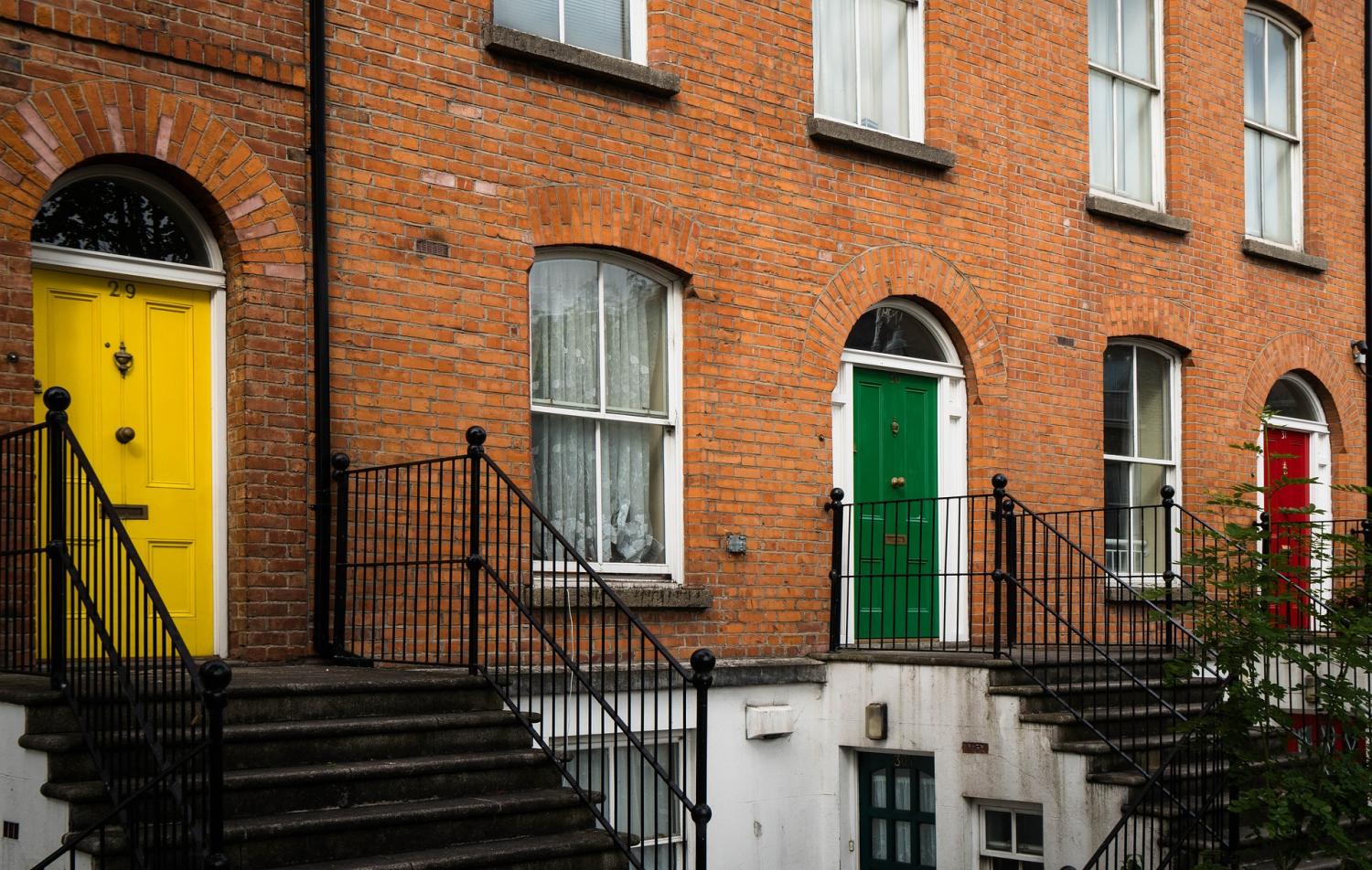 rows of houses in Dublin 