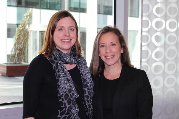 Valerie Frey from the OECD, pictured right with ESRI researcher Claire Keane, presented findings from the Risks that Matter survey as part of the ESRI Seminar Series