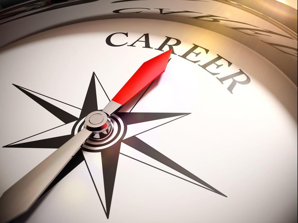 Image of compass with the word "career"