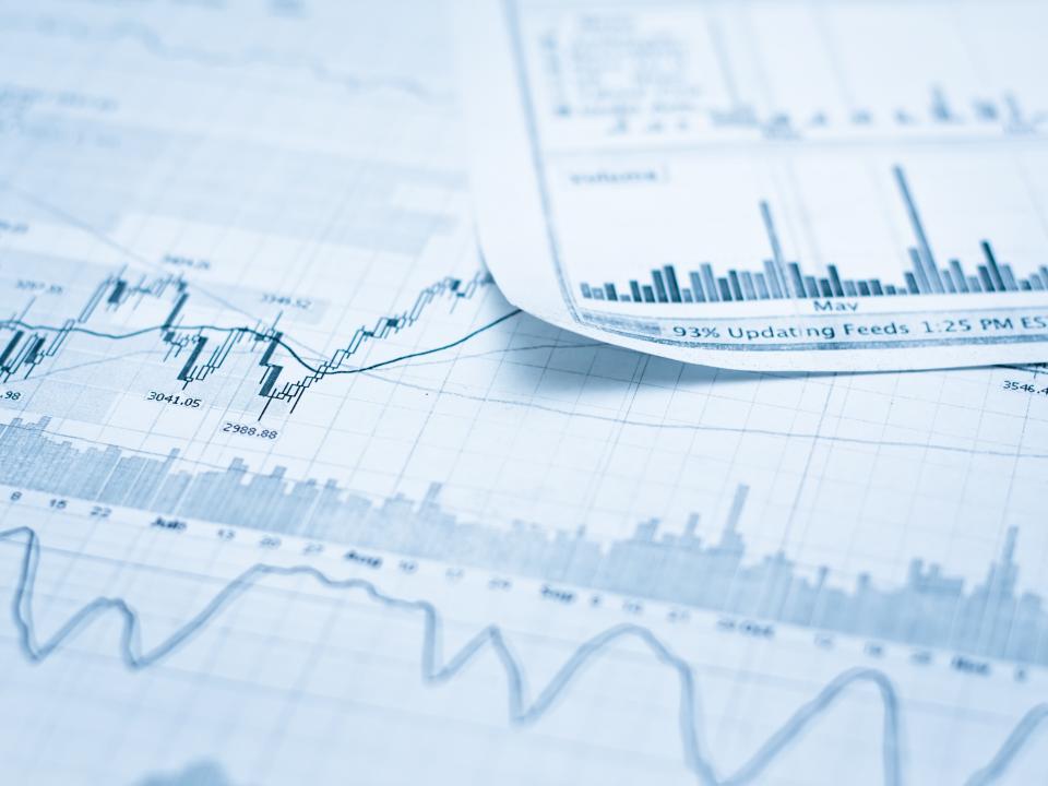 A display of graphs and figures