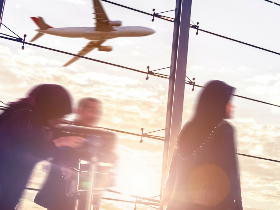 People at an airport