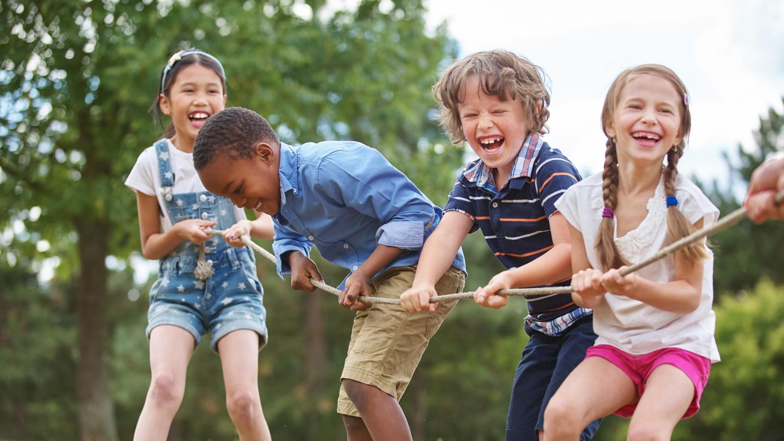 Children playing Tug of War