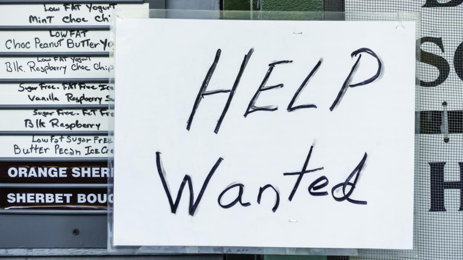 Help wanted sign