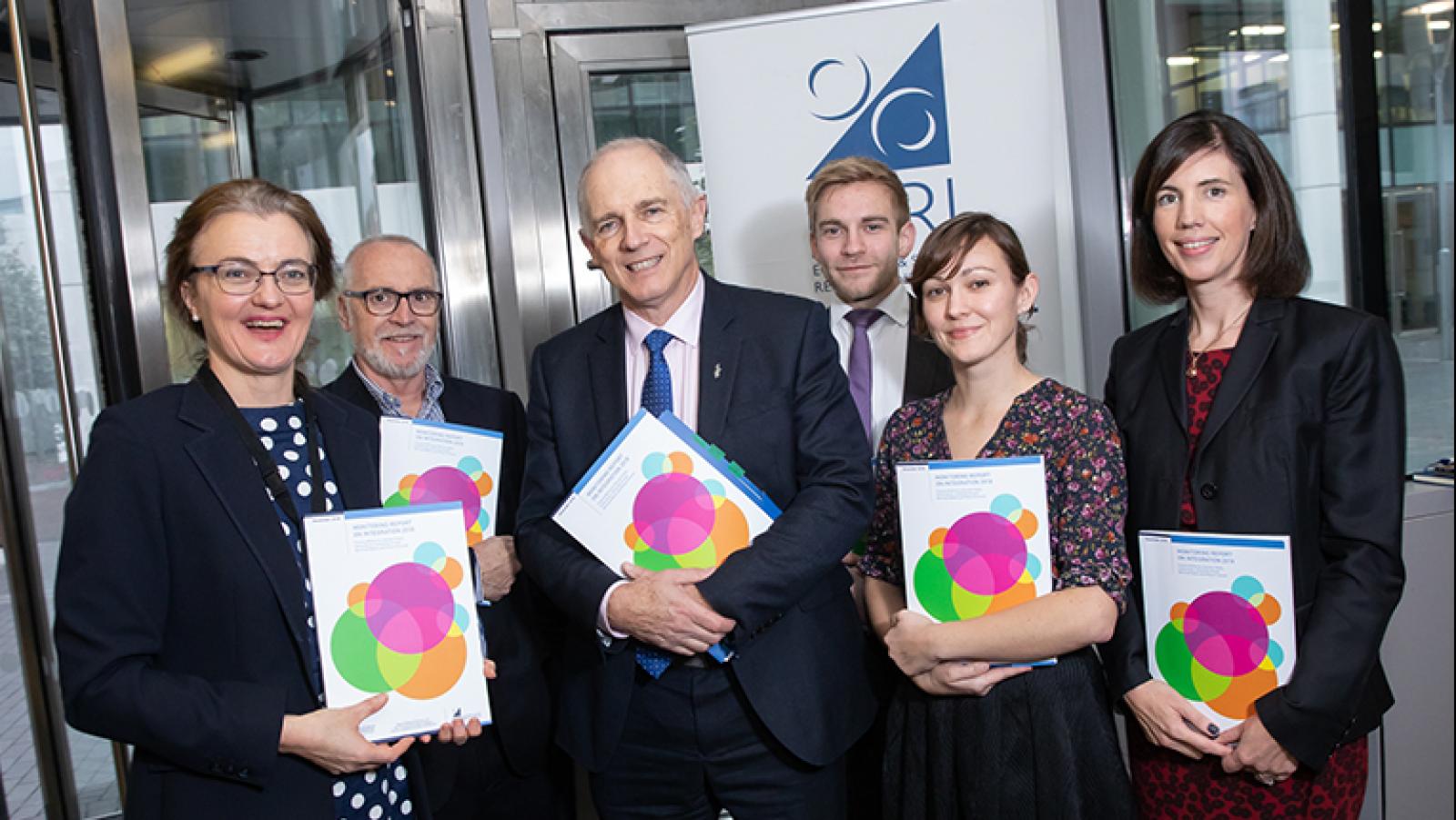Minister David Stanton, TD, and authors of the Monitoring Report on Integration 2018