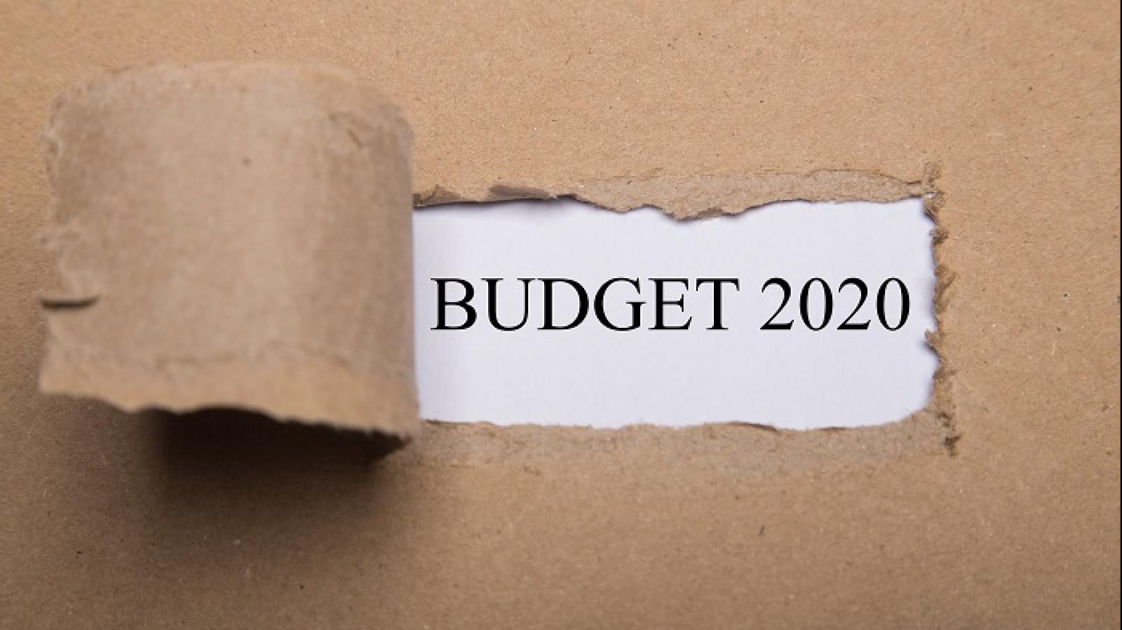 The words 'Budget 2020' are displayed in this image