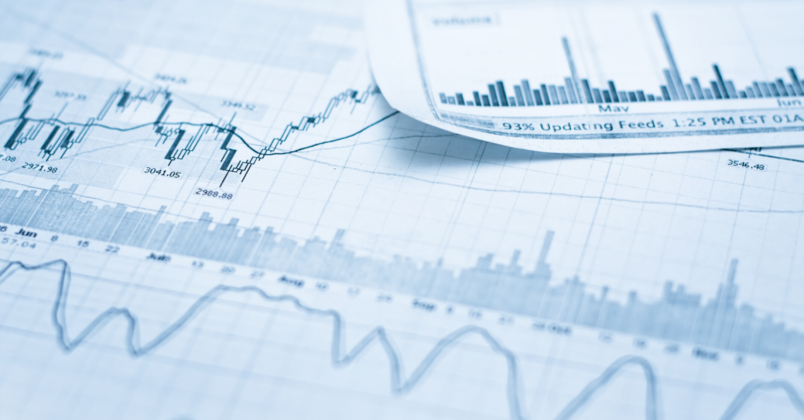 A display of graphs and figures
