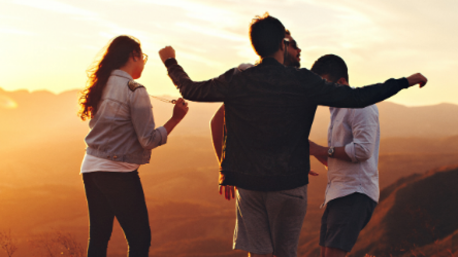 A group of teenagers are hanging out