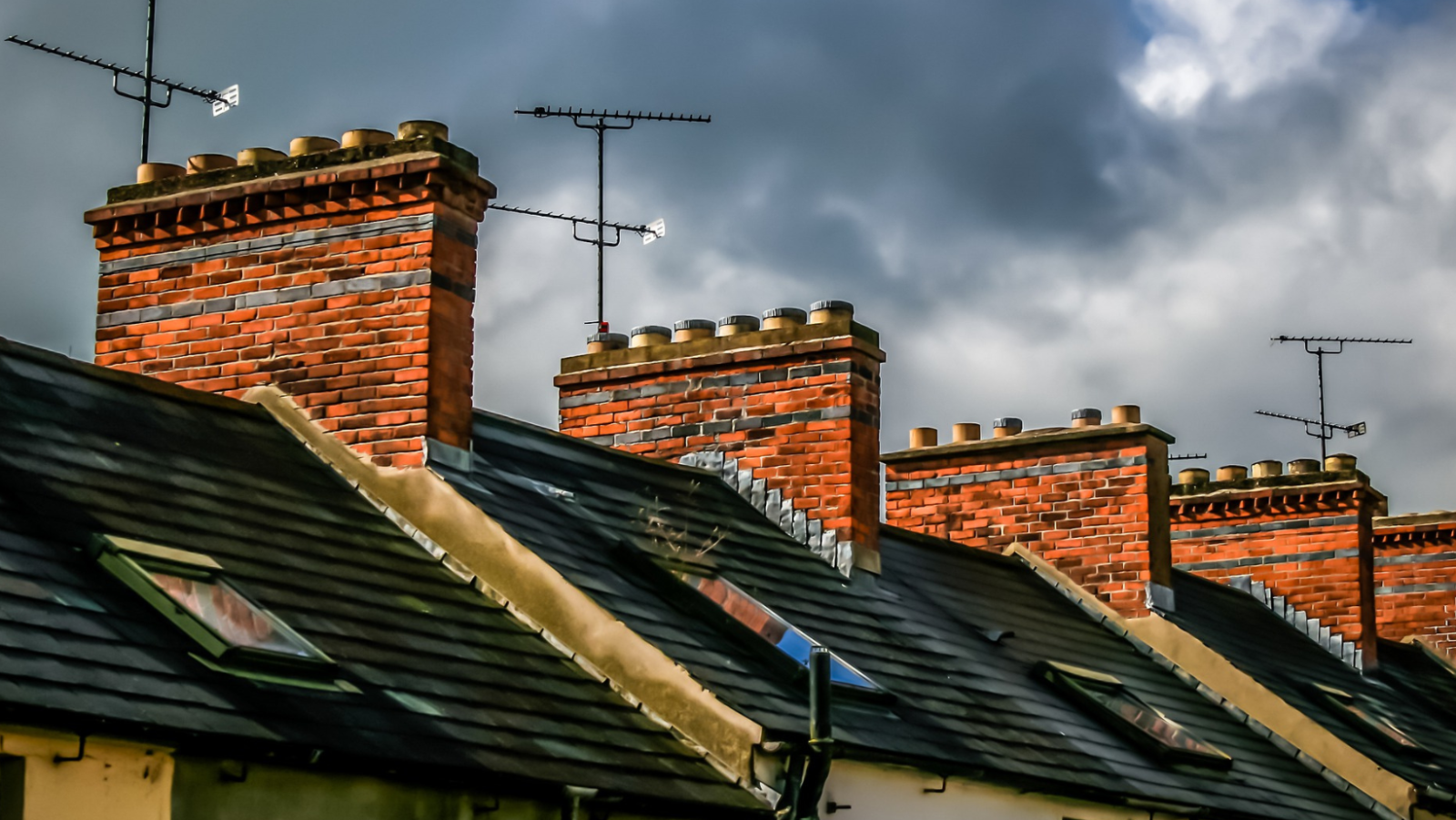 A row of chimneys